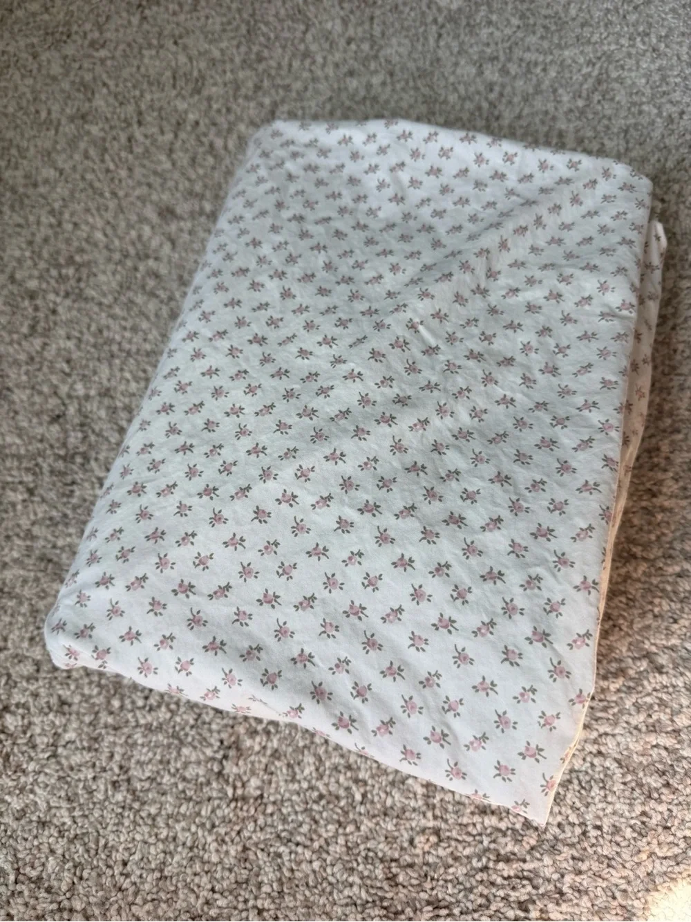🌹Pottery Barn Kids Emily & Meritt Cabbage Rose Blush Crib Sheet Nursery